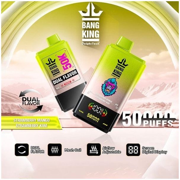 BangKing 50K Puffs Dual Flavor 50mL Disposable - Strawberry Mango / Strawberry Kiwi