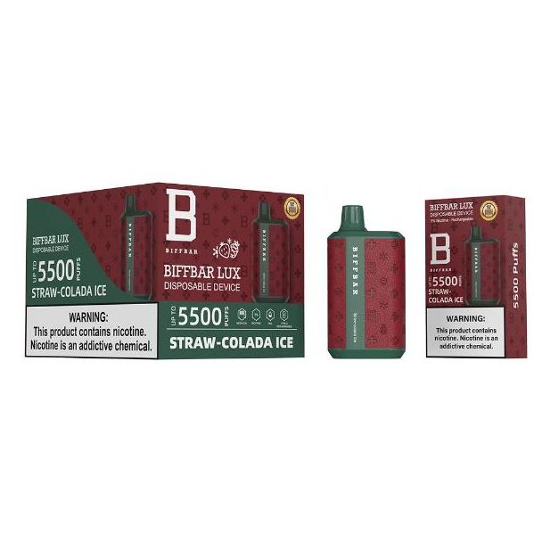 Straw-Colada Ice Biff Bar Luxx 5500 Puffs Disposable 10-Pack Best Price!