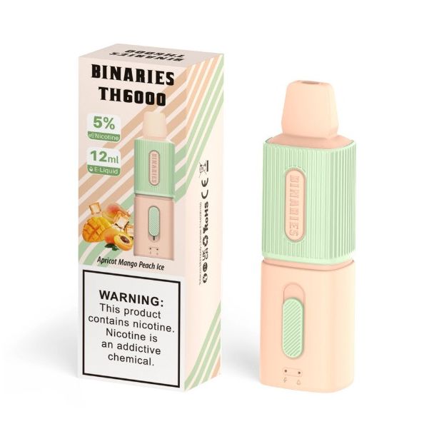 Best Deal HorizonTech Binaries Cabin TH6000 Puffs Disposable - Apricot Mango Peach Ice