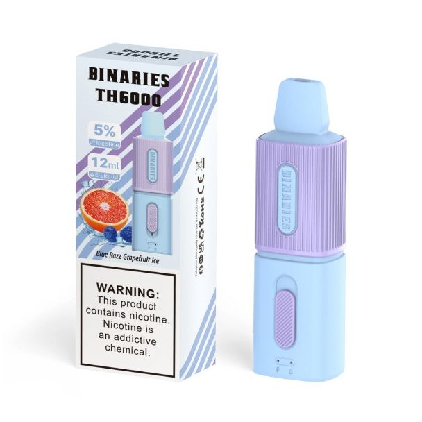 Best Deal HorizonTech Binaries Cabin TH6000 Puffs Disposable - Blue Razz Grapefruit Ice