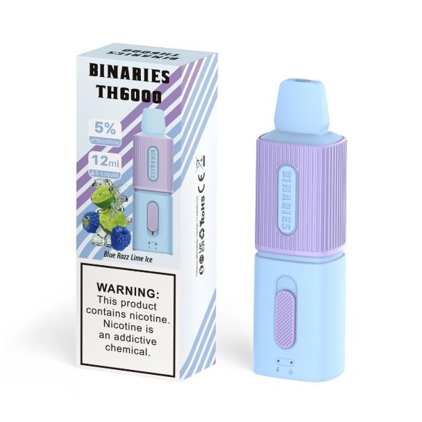 Best Deal HorizonTech Binaries Cabin TH6000 Puffs Disposable - Blue Razz Lime Ice