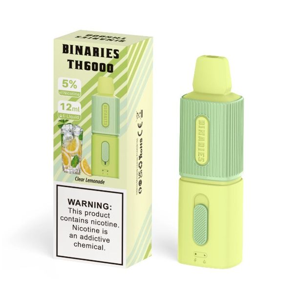 Best Deal HorizonTech Binaries Cabin TH6000 Puffs Disposable - Clear Lemonade
