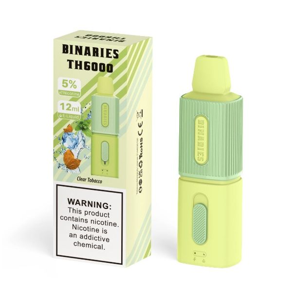 Best Deal HorizonTech Binaries Cabin TH6000 Puffs Disposable - Clear Tobacco