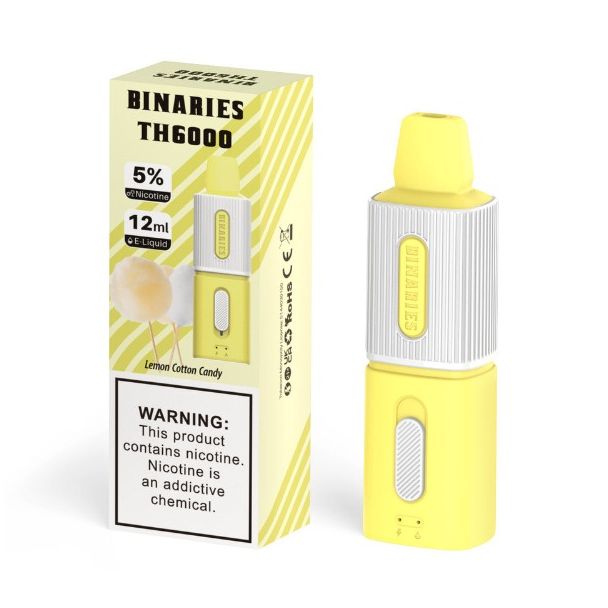 Best Deal HorizonTech Binaries Cabin TH6000 Puffs Disposable - Lemon Cotton Candy