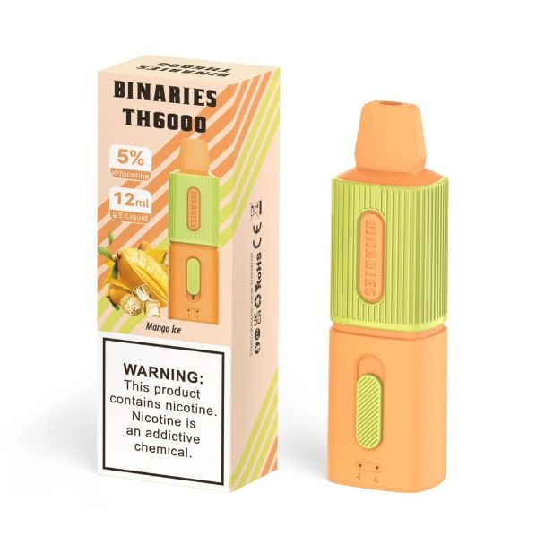 Best Deal HorizonTech Binaries Cabin TH6000 Puffs Disposable - Mango Ice