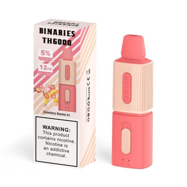 Best Deal HorizonTech Binaries Cabin TH6000 Puffs Disposable - Strawberry Banana Ice