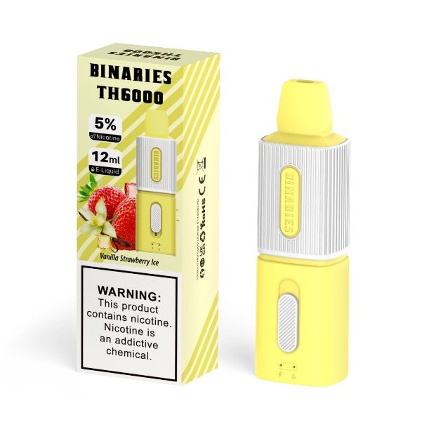 Best Deal HorizonTech Binaries Cabin TH6000 Puffs Disposable - Vanilla Strawberry Ice