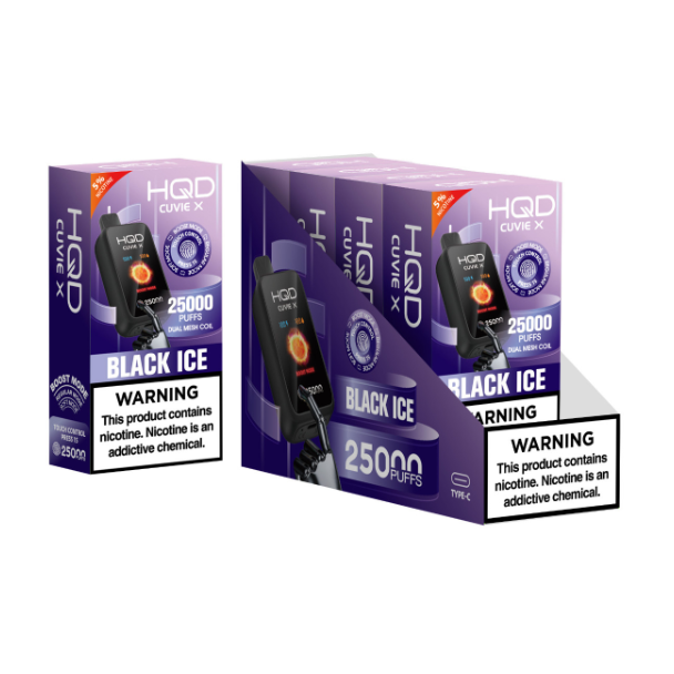 HQD Cuvie X 25,000 Puff Disposable - Black Ice