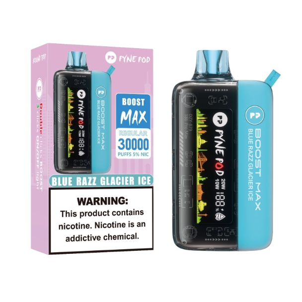 Best Deal Pyne Pod Boost Pro Max 30,000 Puffs Disposable - Blue Razz Glacier Ice