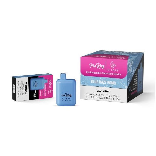 Blue Razz Pomo Pod King x Elf Bar XC5000 Disposable 10-Pack Best Ejuices Wholesale Deal