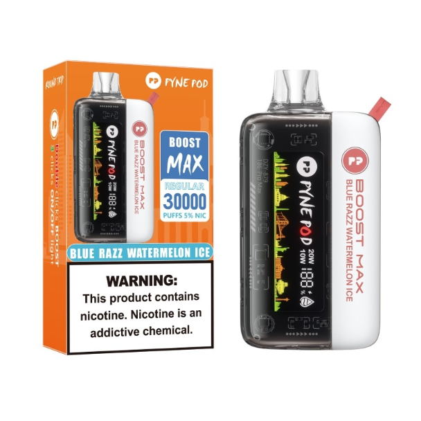 Best Deal Pyne Pod Boost Pro Max 30,000 Puffs Disposable - Blue Razz Watermelon Ice
