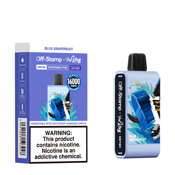 Off-Stamp x Pod King SW16000 Disposable Pod-Blue Grape Fruit (Blueberry Grapefruit)