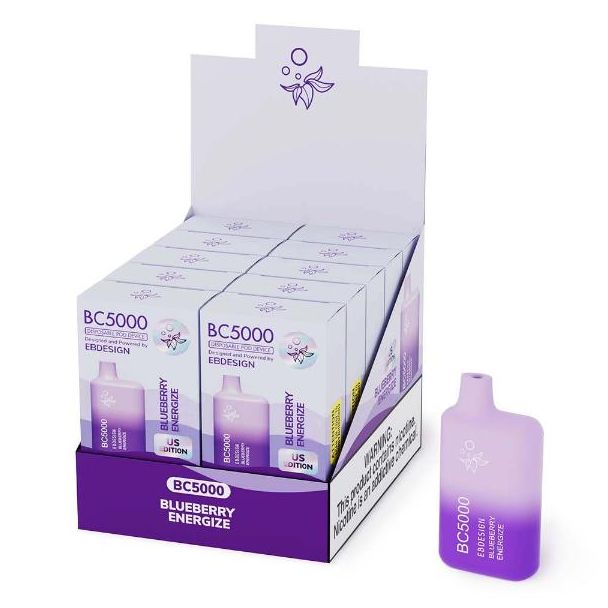 EB Designs BC5000 Disposable-10-Pack Blueberry Energize