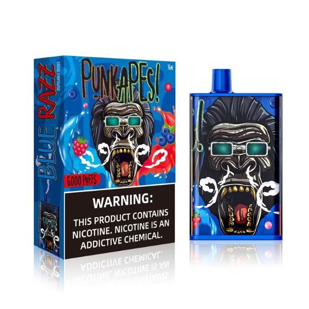Best Deal PunkApes 6000 Puffs Disposable - Blue Razz