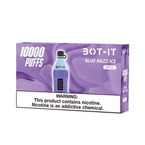 Best Deal BOT-IT 10000 Puffs Disposable 5 Pack - Blue Razz Ice