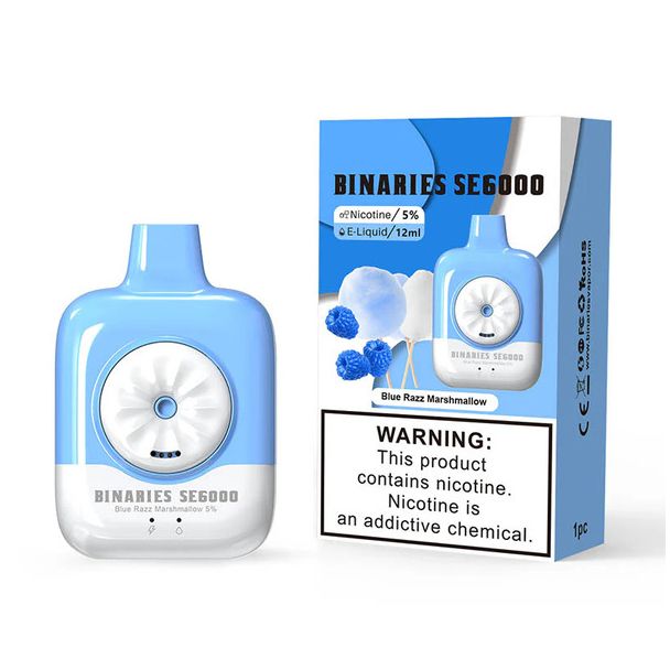 Best Deal HorizonTech Binaries Cabin SE6000 Puffs Disposable - Blue Razz Marshmallow