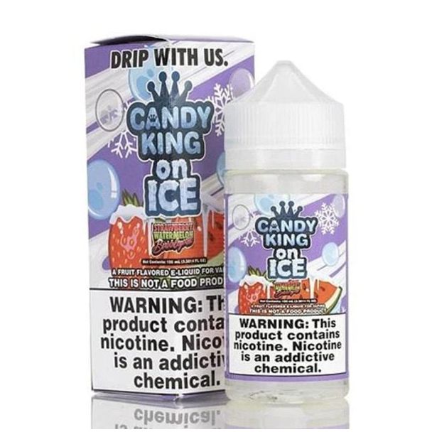 Candy King On Ice 100mL Vape Juice - Strawberry Watermelon Bubblegum