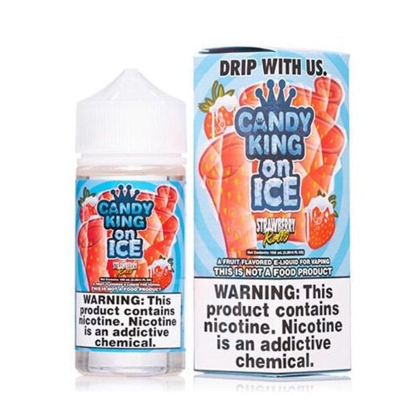Candy King On Ice 100mL Vape Juice - Strawberry Rolls