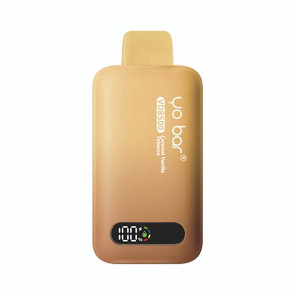 Yo Bar 8500 Puffs Disposable Vape 16mL - Caramel Vanilla Tobacco