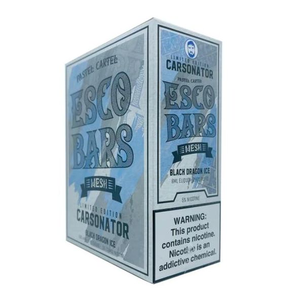 Black Dragon Ice Carsonator x Esco Bars 2500 Puffs Disposable 10-Pack Ejuices Wholesale Price!