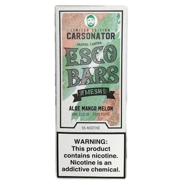 Aloe Mango Melon Carsonator x Esco Bars 2500 Puffs Disposable 10-Pack Bulk Price!