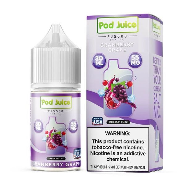 Best Deal Pod Juice TFN PJ5000 Salt Series E-Liquid 30mL (Salt Nic) - Cranberry Grape