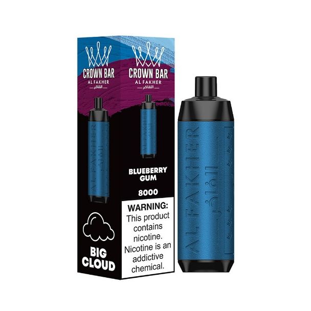 Crown Bar AF8000 Rechargeable Disposable - Blueberry Gum