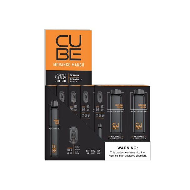 VaporTech Cube Disposable 10-Pack Morango Mango