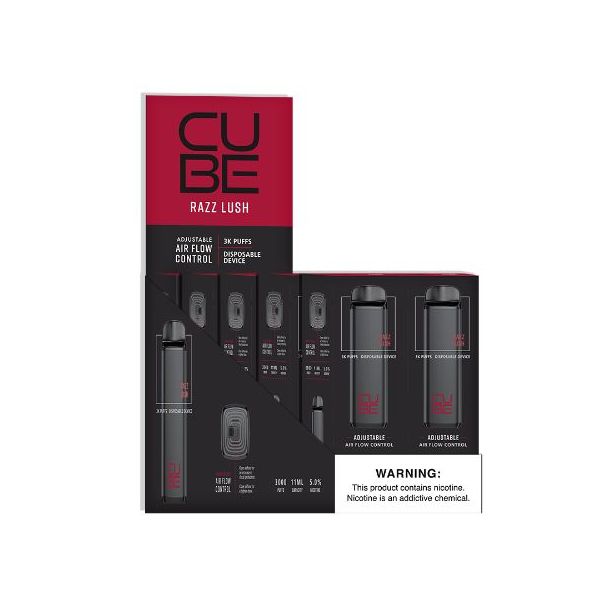 VaporTech Cube Disposable 10-Pack Razz Lush