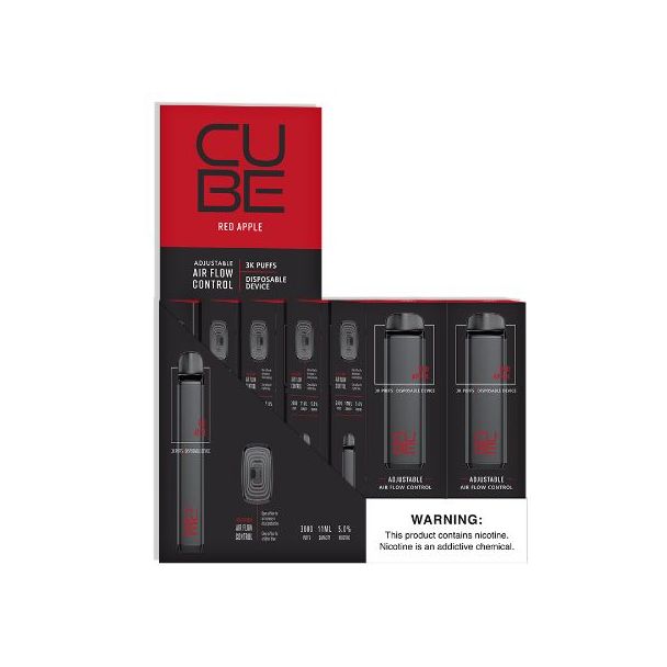 VaporTech Cube Disposable 10-Pack Red Apple