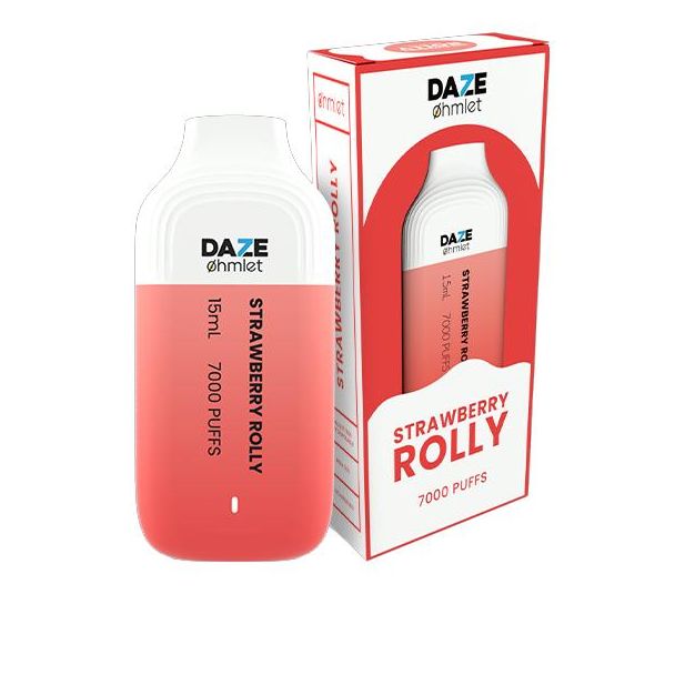 Daze-7000-Puffs- strawberry rolly 0mg
