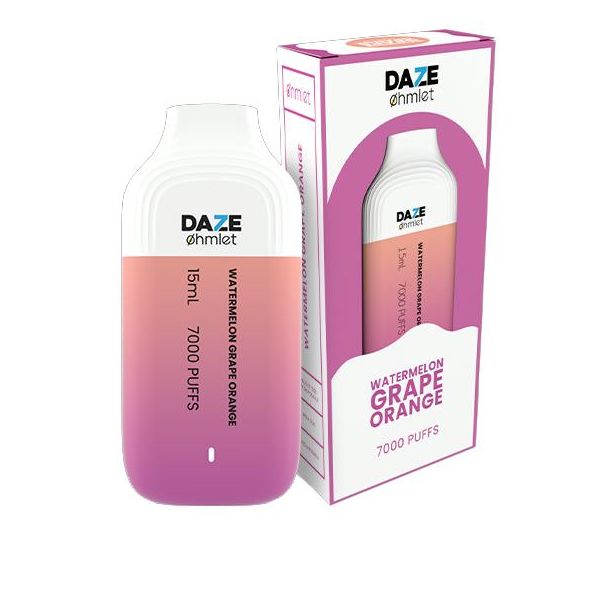 watermelon  on grape 0mg Daze-7000-Puffs-