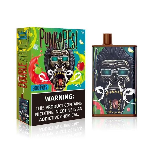 Best Deal PunkApes 6000 Puffs Disposable - Double Apple Ice