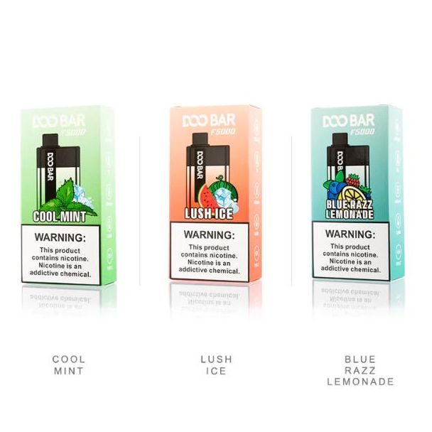 Cool Mint, Lush Ice, & Blue Razz Lemonade Dovpo Doo Bar 5000 Puffs Disposable 10-Pack Bulk Deal!