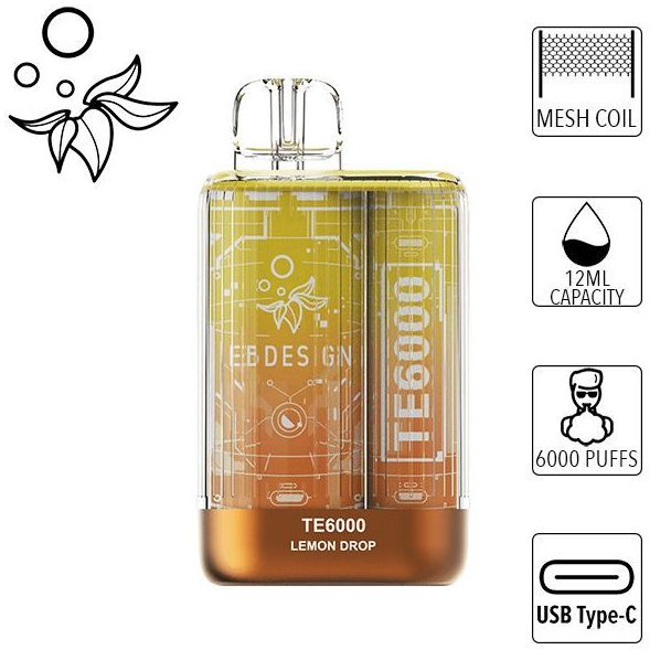 EB Design TE6000 6000 Puffs Disposable Lemon Drop