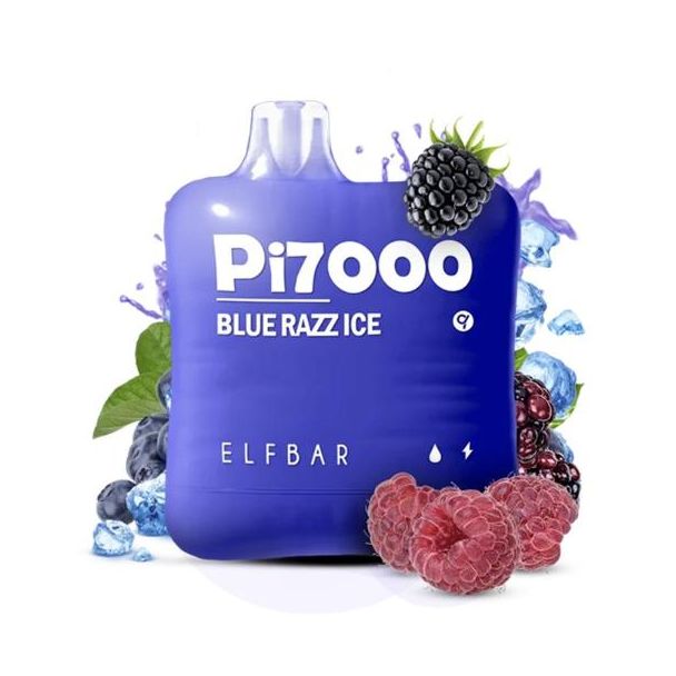 Elf Bar Pi7000 Disposable Blue Razz Ice Ejuices Wholesale
