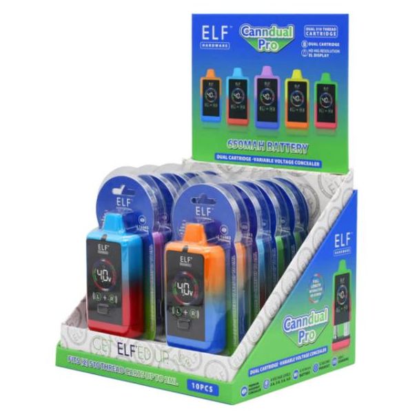 ELF CannDual Pro 650MAH Battery - 10PK Assorted Colors