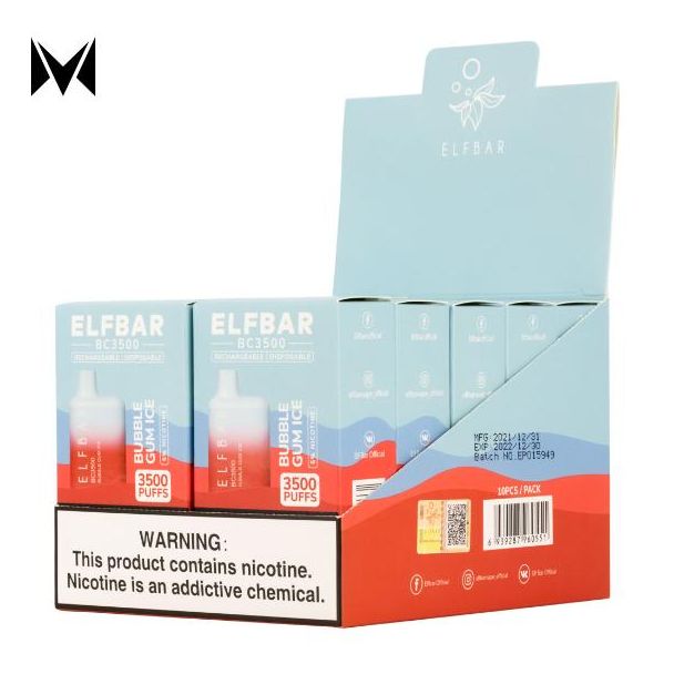 Bubble Gum Ice Elf Bar BC3500 Disposable 10-Pack