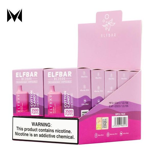 Cotton Candy Elf Bar BC3500 Disposable 10-Pack