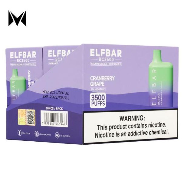 Cranberry Grape Elf Bar BC3500 Disposable 10-Pack