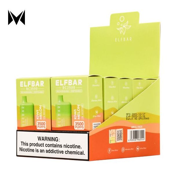 Kiwi Melon Elf Bar BC3500 Disposable 10-Pack