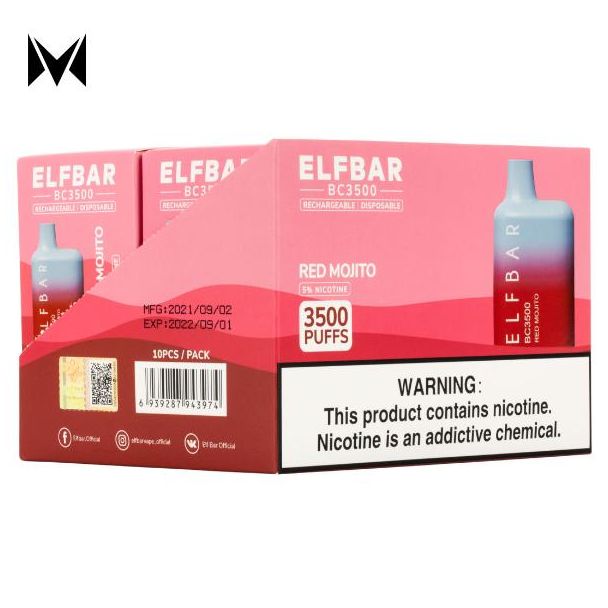 Red Mojito Elf Bar BC3500 Disposable 10-Pack