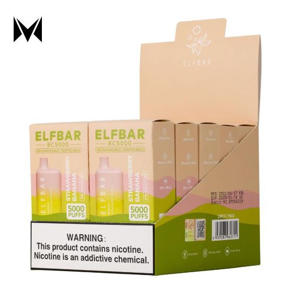 Strawberry Banana Elf Bar BC3500 Disposable 10-Pack