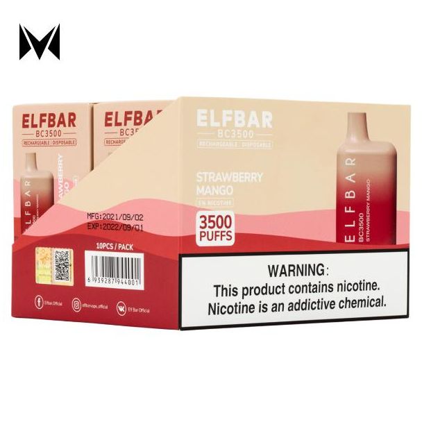 Strawberry Mango Elf Bar BC3500 Disposable 10-Pack
