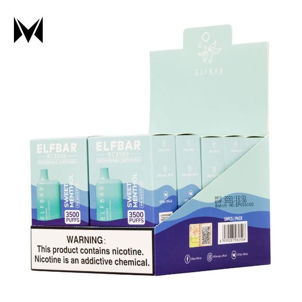 Sweet Menthol Elf Bar BC3500 Disposable 10-Pack