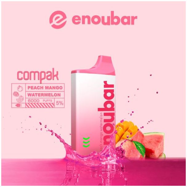 Peach Mango Watermelon ENOUBAR Compak Rechargeable Disposable Device Best Price