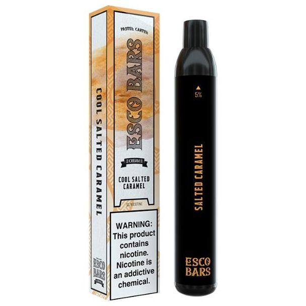 Cool Salted Carmel Esco Bars 2500 Puffs Disposable 10 Pack Ejuices Wholesale Deal!