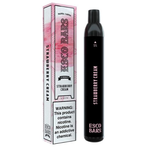 Strawberry Cream Esco Bars 2500 Puffs Disposable 10 Pack Ejuices Wholesale Deal!