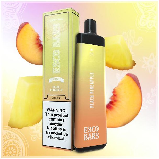 Peach Pineapple Esco Bars Mega Disposable 10 Pack Ejuices Wholesale Price!