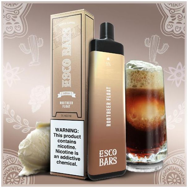 Rootbeer Float Esco Bars Mega Disposable 10 Pack Ejuices Wholesale Deal!